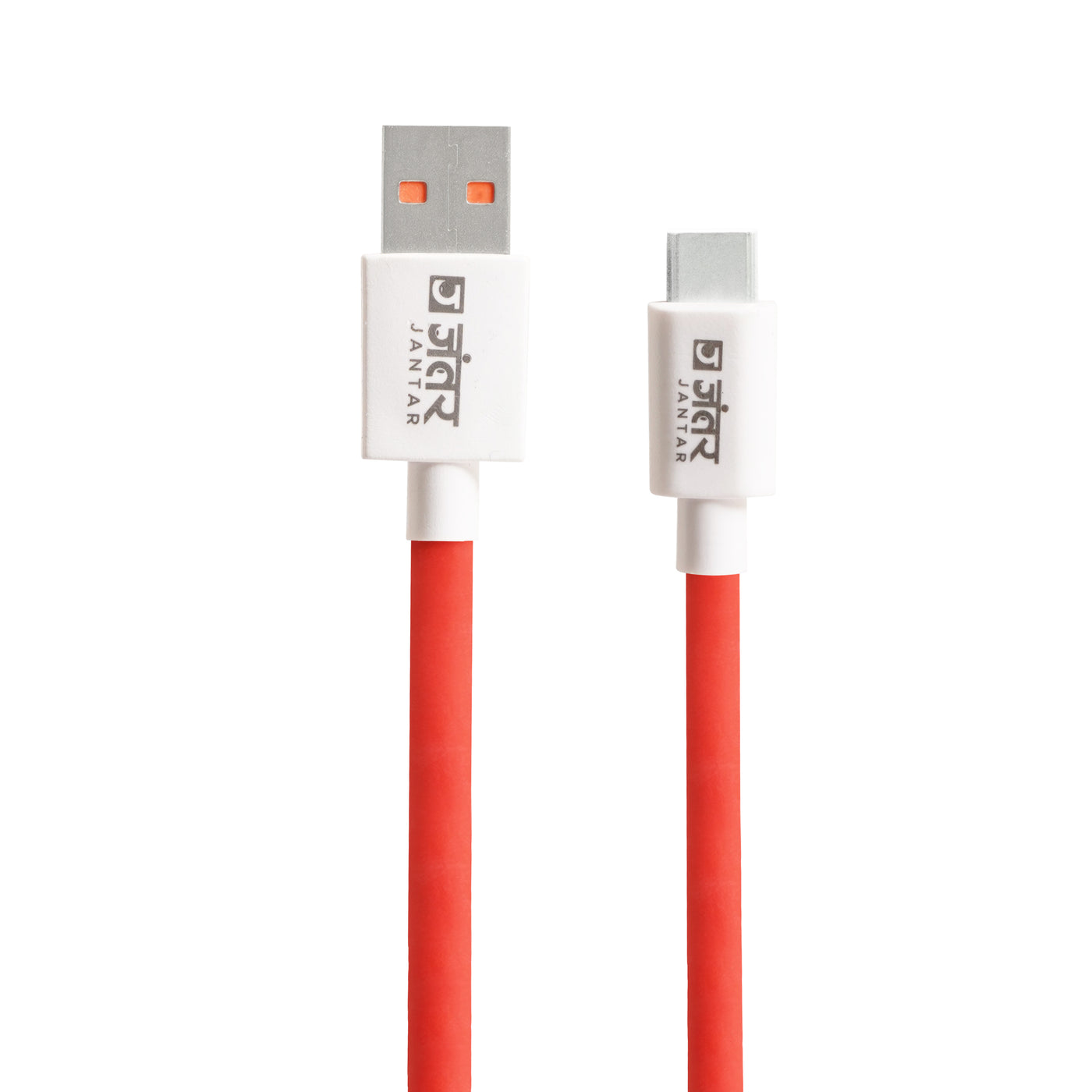JANTAR USB to C Data Cable - Red & White Colour - Premium Quality