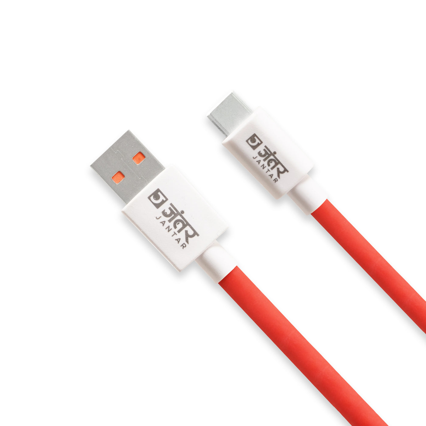 JANTAR USB to C Data Cable - Red & White Colour - Premium Quality